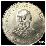 1972Mo Mexico Silver 25 Pesos .520oz ASW