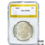 1921 Morgan Silver Dollar PGA MS66