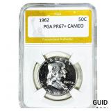 1962 Franklin Half Dollar PGA PR67+ Cameo