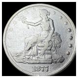 1877 Silver Trade Dollar NEARLY UNCIRCULATED