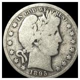 1895-S Silver Barber Half Dollar LIGHTLY CIRCULATE