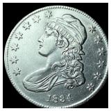 1834 Capped Bust Half Dollar CLOSELY  UNCIRCULATE