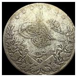 1896[AH-1293] Ottoman Empire/ Egypt Silver 2 Qirsh
