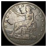 1877 Silver Trade Dollar LIGHTLY CIRCULATED