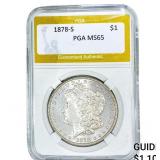 1878-S Morgan Silver Dollar PGA MS65