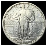 1917-D Type 1 Standing Liberty Quarter NEARLY  UN