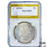 1878-S Morgan Silver Dollar PGA MS65