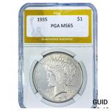 1935 Morgan Silver Dollar PGA MS65