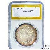 1878-S Morgan Silver Dollar PGA MS65