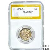 1938-D Buffalo Nickel PGA MS67