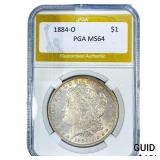 1884-O Morgan Silver Dollar PGA MS64