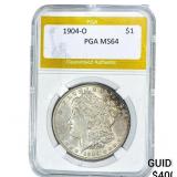 1904-O Morgan Silver Dollar PGA MS64