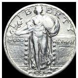 1927-D Silver Standing Liberty Quarter NEARLY  UN