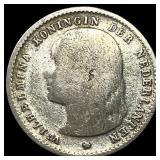 1896 Netherlands Silver 10 Cents