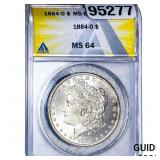 1884-O Morgan Silver Dollar ANACS MS64