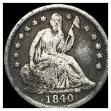 1840-O Silver Seated Liberty Half Dime  LIGHTLY C