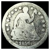 1856 Silver Seated Liberty Half Dime NICELY  CIRC