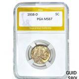 1938-D Buffalo Nickel PGA MS67