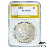 1923-D Silver Peace Dollar PGA MS63