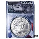 2021 Silver Eagle ANACS MS70 Type 1