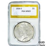 1926-S Silver Peace Dollar PGA MS63