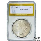 1897-S Morgan Silver Dollar PGA MS63