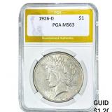 1926-D Silver Peace Dollar PGA MS63