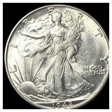 1942-D Silver Walking Liberty Half Dollar  UNCIRC