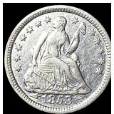 1853 Arrows Silver Seated Liberty Half Dime  CLOS