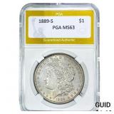 1889-S Morgan Silver Dollar PGA MS63