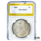 1886 Morgan Silver Dollar PGA MS64