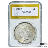 1928-S Silver Peace Dollar PGA MS63