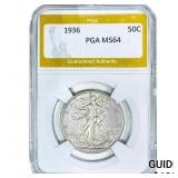 1936 Walking Liberty Half Dollar PGA MS64