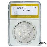 1878 8TF Morgan Silver Dollar PGA XF45