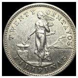 1904-S Philippines Silver 20 Centavos