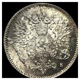 1917 Russian Finalnd Silver 25 Pennia