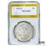 1921-S Morgan Silver Dollar PGA MS63