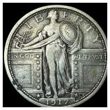 1917 Standing Liberty Silver Quarter NEARLY  UNCI