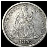 1876 Silver Seated Liberty Dime NEARLY  UNCIRCULA