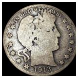 1913 Silver Barber Half Dollar NICELY  CIRCULATED