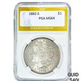 1882-S Morgan Silver Dollar PGA MS64