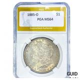 1885-O Morgan Silver Dollar PGA MS64
