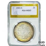1921-S Morgan Silver Dollar PGA MS63