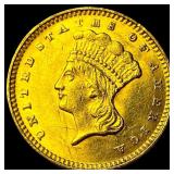 1874 Gold $1 Indian Princess Type 3  UNCIRCULATED