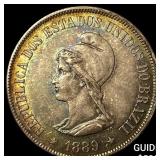 1889 Brazil Silver 500 Reis