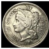 1865 Nickel Three-Cent Piece LIGHTLY CIRCULATED