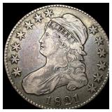 1821 Capped Bust Half Dollar ABOUT UNCIRCULATED