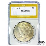 1926 Silver Peace Dollar PGA MS63
