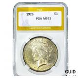 1926 Silver Peace Dollar PGA MS65