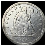 1859 Seated Liberty Quarter NEARLY UNCIRCULATED